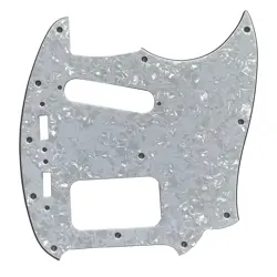 FOR FIT FENDER KURT COBAIN MUSTANG HS STYLE GUITAR PICKGUARD 4 PLY WHITE PEARL