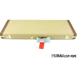VINTAGE RI FENDER STRAT TELE BLONDE HARDSHELL CASE, ERIC JOHNSON BROWN ENDS
