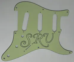 CUSTOM FOR FENDER 8 SCREW STRATOCASTER STRAT SRV LOGO GUITAR PICKGUARD GREEN