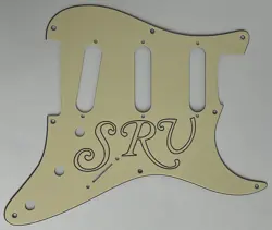 CUSTOM FOR FENDER 8 SCREW STRATOCASTER STRAT SRV LOGO GUITAR PICKGUARD YELLOW