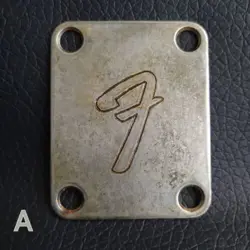 FENDER VINTAGE F NECK PLATE 0991448100 STRATOCASTER TELECASTER *AGED  (A)