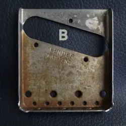 FENDER TELECASTER TELE AMERICAN BRIDGE PLATE VINTAGE 005-4162-049 *AGED  (B)