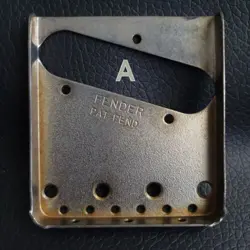 FENDER TELECASTER TELE AMERICAN BRIDGE PLATE VINTAGE 005-4162-049 *AGED  (A)