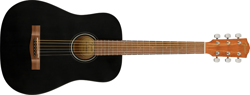 FENDER FA-15 3/4 STEEL STRING ACOUSTIC GUITAR W/ BAG, WALNUT FINGERBOARD, BLACK