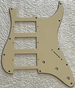 NEW GREAT-FOR FENDER US HHH STRATOCASTER GUITAR PICKGUARD SCRATCH VINTAGE YELLOW