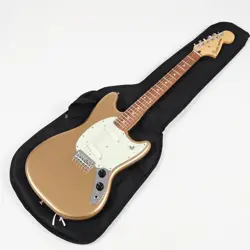 USED FENDER PLAYER MUSTANG PF FIREMIST GOLD ELECTRIC GUITAR