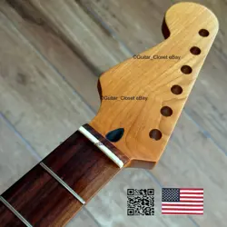 ROASTED MAPLE ROSEWOOD STRAT NECK LEFT HANDED LEFTY NITRO FITS FENDER LSR02E