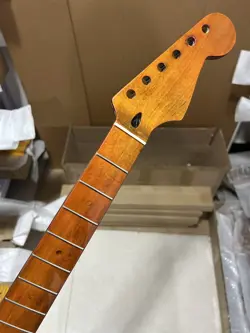 STAINLESS 22 FRET ELECTRIC GUITAR NECK CANADA MAPLE GLOSS FOR DIY FENDER START