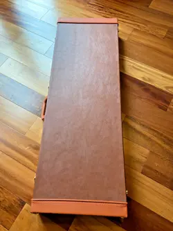 HARD CASE BROWN TOLEX MAROON LINING FOR FENDER STRAT TELE