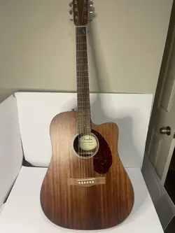 FENDER CD-60SCE ALL-MAHOGANY LIMITED-EDITION ACOUSTIC-ELECTRIC GUITAR WITH BAG