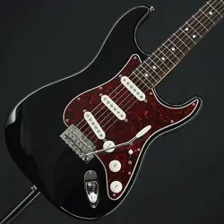 FENDER MADE IN JAPAN HYBRID II STRATOCASTER USED ALDER BODY BLACK W/SOFT CASE