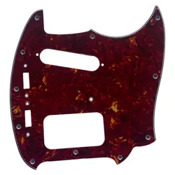 FOR FIT FENDER KURT COBAIN MUSTANG HS GUITAR PICKGUARD 4 PLY RED TORTOISE