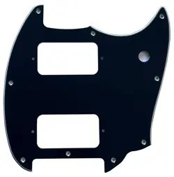 FOR FIT FENDER SQUIER BULLET MUSTANG HH STYLE GUITAR PICKGUARD 3 PLY BLACK
