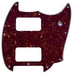 FOR FIT FENDER SQUIER BULLET MUSTANG HH GUITAR PICKGUARD 4 PLY RED TORTOISE