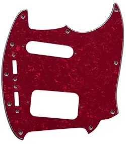 FOR FIT FENDER KURT COBAIN JAG-STANG GUITAR PICKGUARD 4 PLY RED PEARL