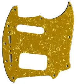 FOR FIT FENDER KURT COBAIN JAG-STANG GUITAR PICKGUARD 4 PLY GOLD PEARL