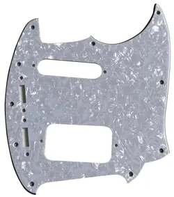 FOR FIT FENDER KURT COBAIN JAG-STANG GUITAR PICKGUARD 4 PLY WHITE PEARL