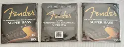 3 FENDER 7250-M NICKEL PLATED STEEL ROUNDWOUND SUPER BASS 45-105 NEW OLD STOCK