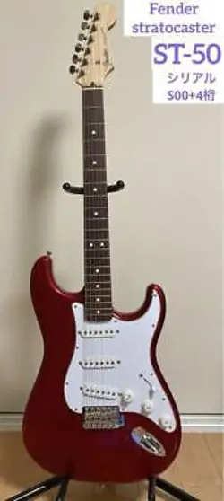 ELECTRIC GUITAR FENDER ST-50 STRATOCASTER CHERRY RED MADE IN JAPAN & SOFT CASE
