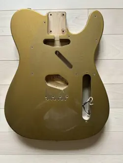 FENDER CUSTOM SHOP HLE GOLD  '63 TELECASTER ALDER BODY COA AND NECK PLATE