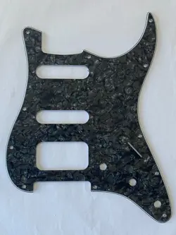 NEW 4 PLY BLACK PEAL FITS FENDER 11 SCTEW STRATOCASTER START HSS GUITAR PICK