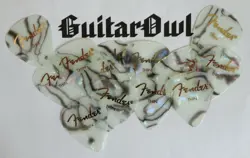 FENDER THIN GUITAR PICKS ABALONE 351 CELLULOID 24 PICKS 2 DOZEN