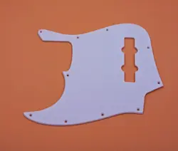 WHITE ACRYLIC LEFTHAND PICKGUARD FOR US/MEX FENDER 4 STRING STANDARD JAZZ BASS