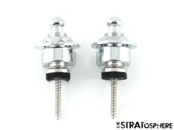 2 USA FENDER STRAP LOCKS & KNOBS, STRAT STRATOCASTER ULTRA LUXE.