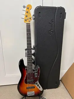 FENDER AMERICAN PROFESSIONAL II JAZZ BASS V WITH ROSEWOOD FRETBOARD - SUNBURST