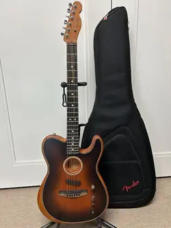 FENDER AMERICAN ACOUSTASONIC TELECASTER ACOUSTIC ELECTRIC GUITAR - SUNBURST