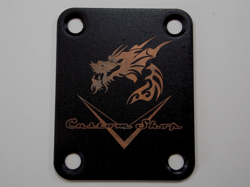FENDER STRAT/TELE NECK PLATE - DRAGON BLACK 