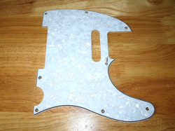 PEARLOID WHITE 3 PLY FENDER TELECASTER PICKGUARD
