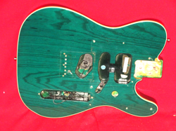 FENDER 2000 USA TRANSPARENT TEAL AMERICAN DELUXE TELECASTER ASH BODY