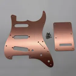 ST SSS PICKGUARD AND BACKPLATE ALUMINUM ANODIZED ROSE GOLD FOR FENDER ST 11-HOLE
