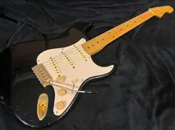 FENDER JAPAN ST57 N SERIAL FUJIGEN 21 FRET BLACKIE GOLD PARTS USED JAPAN ST-57