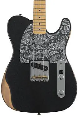 FENDER BRAD PAISLEY ROAD WORN ESQUIRE ELECTRIC GUITAR - BLACK SPARKLE