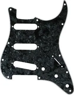 FENDER 11-HOLE MODERN-STYLE STRATOCASTER S/S/S PICKGUARD - BLACK PEARL