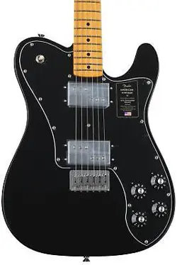 FENDER AMERICAN VINTAGE II 1975 TELECASTER DELUXE ELECTRIC GUITAR - BLACK