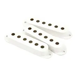 FENDER PICKUP COVERS STRATOCASTER WHITE 3 COVER SET OF