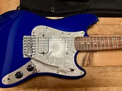 SQUIER FENDER CYCLONE ELECTRIC GUITAR NAVY BLUE USED FROM JAPAN /W SOFT CASE