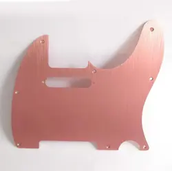 8 HOLE TELE GUITAR PICKGUARD ALUMINUM ANODIZED ROSE GOLD FOR FENDER TELECASTER