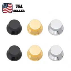2 PCS METAL GUITAR TOP HAT VOLUME TONE KNOBS FOR FENDER SQ TELECASTER TELE