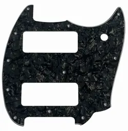NEW FOR FENDER OFFSET SERIES MUSTANG P90 STYLE GUITAR PICKGUARD,BLACK PEARL