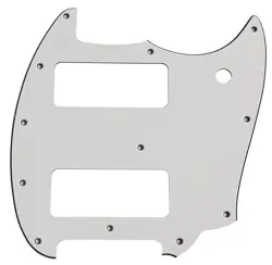 NEW FOR FENDER OFFSET SERIES MUSTANG P90 STYLE GUITAR PICKGUARD,3 PLY WHITE