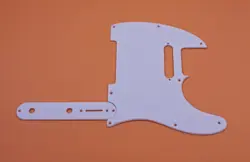 5/8 HOLE WHITE ACRYLIC PICKGUARD & CONTROL PLATE FOR US/MEX FENDER TELECASTER