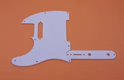 5/8  HOLE WHITE ACRYLIC LEFTHAND PICKGUARD & CONTROL PLATE FOR FENDER TELECASTER