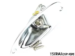 FENDER AMERICAN PERFORMER STRATOCASTER STRAT OUTPUT JACK, &ND PLATE, CHROME