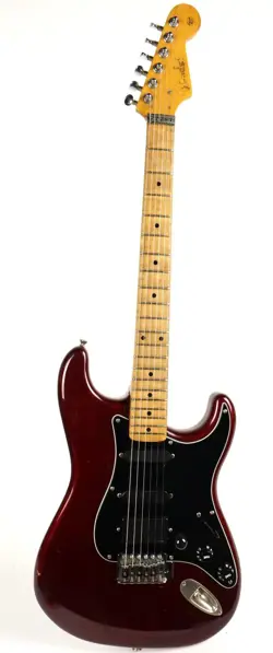 PARTSCASTER METALLIC RED HSS ELECTRIC GUITAR W/ FENDER CASE