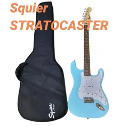 SQUIER BY FENDER STRATOCASTER ELECTRIC GUITAR SURF GREEN USED