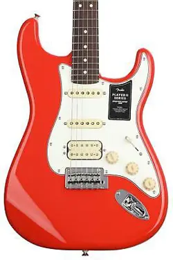 FENDER PLAYER II STRATOCASTER HSS ELECTRIC GUITAR - CORAL RED